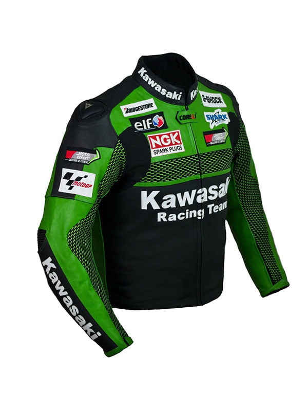 Kawasaki Motorbike Jacket | Racing Team Leather Jacket