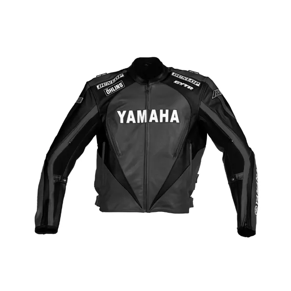 Black Leather Yamaha Racing Jacket | Yamaha riding gear